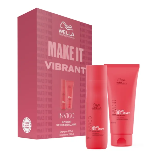 Pack Wella Shampoo 250ml + Acondicionador 200ml Color Brilliance.