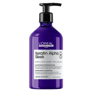 Shampoo Anti-frizz 500ml Keratin Alpha Sleek L'Oréal.